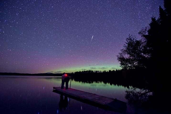 Aurora, Meteors and the Eclipse Star naked: The summer night sky